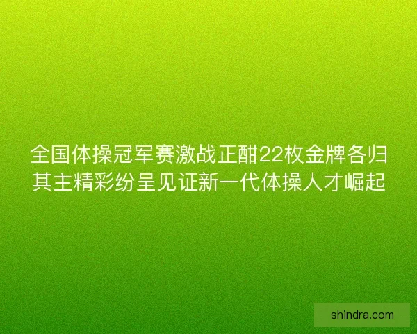 全国体操冠军赛激战正酣22枚金牌各归其主精彩纷呈见证新一代体操人才崛起